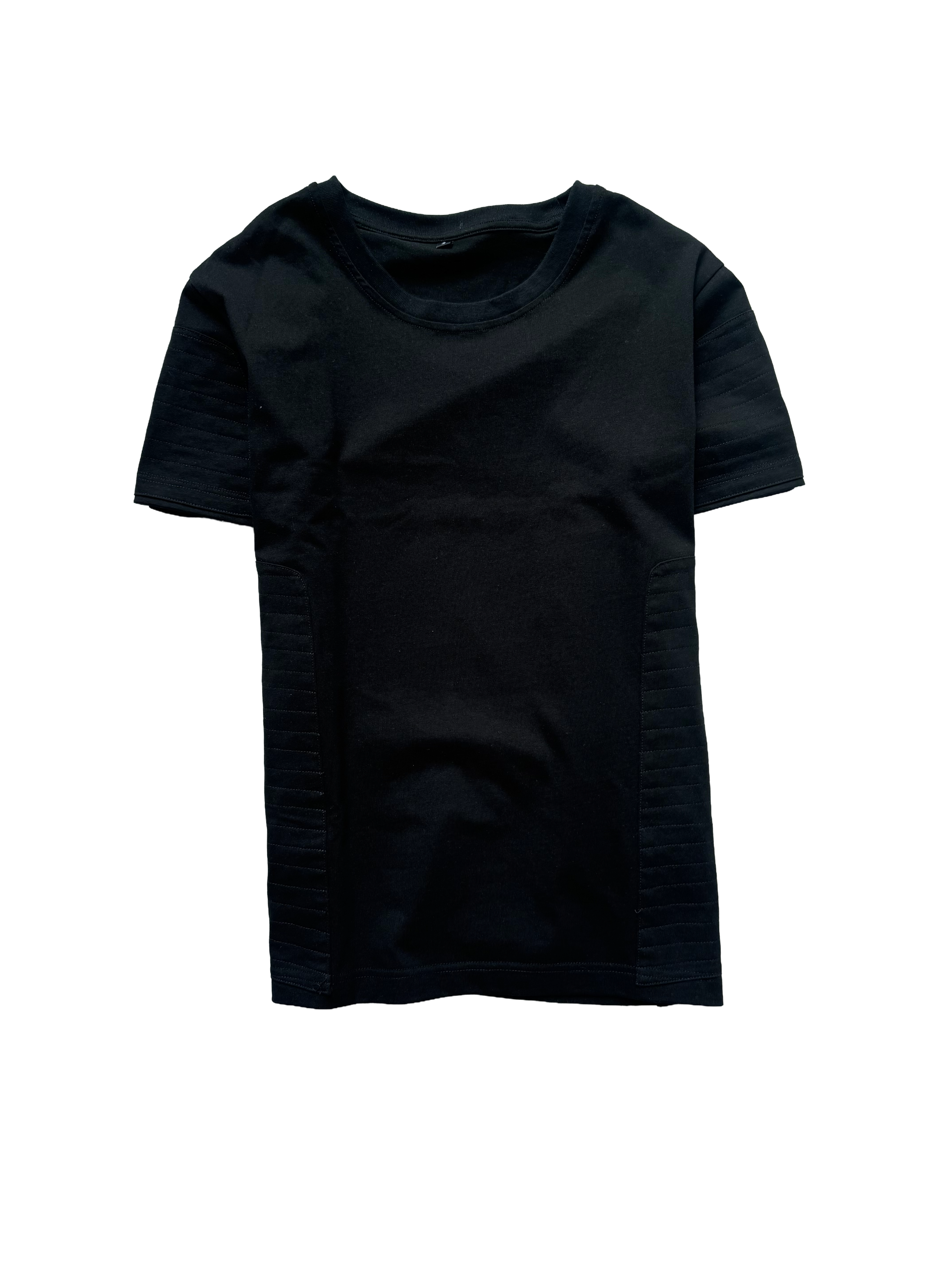 Biker slim fit T-shirt [BLACK]